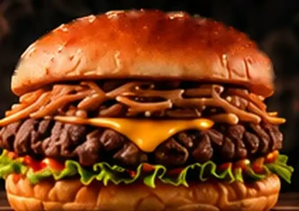 Caramelized Onion — Angus & Wagyu beef, Cheddar cheese, Caramelized onion, Signature Zee sauce, Potato bun